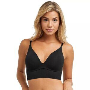 NWT Maidenform M Seamless Lift Bralette Sz M Black Wireless Convertible
